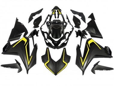Carénages Moto Honda CBR500R 2022-2023 - Noir Mat Jaune