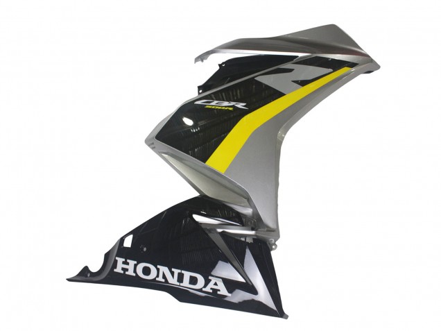 Carénages Moto Honda CBR500R 2022-2023 - Argent Jaune Noir Brillant