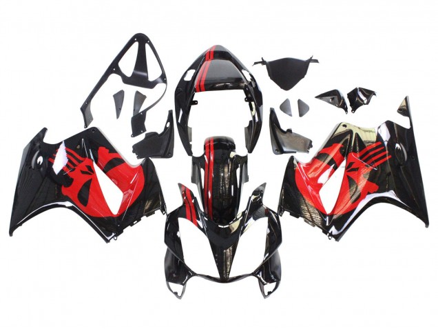 Carénages Moto Honda VFR 800 2002-2013 - Noir Brillant Rouge