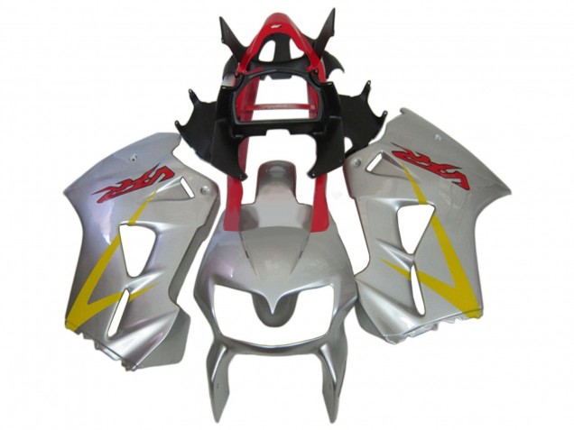 Carénages Moto Honda VFR 800 2002-2013 - Argent Rouge Jaune
