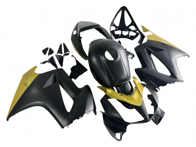 Carénages Moto Honda VFR 800 2002-2013 - Jaune Noir Mat