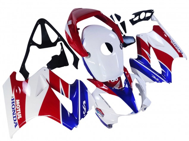 Carénages Moto Honda VFR 800 2002-2013 - Blanc Rouge Bleu Motul