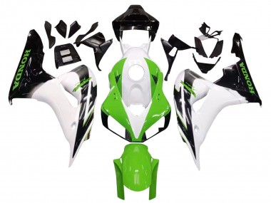 Carénage Moto Honda CBR1000RR 2006-2007 - Blanc Vert Noir Brillant