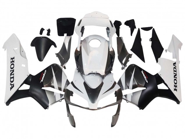 Carénages Moto Honda CBR600RR 2003-2004 - Blanc Noir Mat Courses