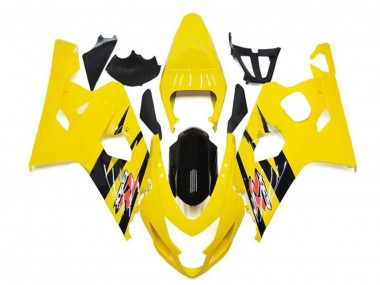 Carénages Moto Suzuki GSXR 600/750 2004-2005 - Jaune Noir Brillant