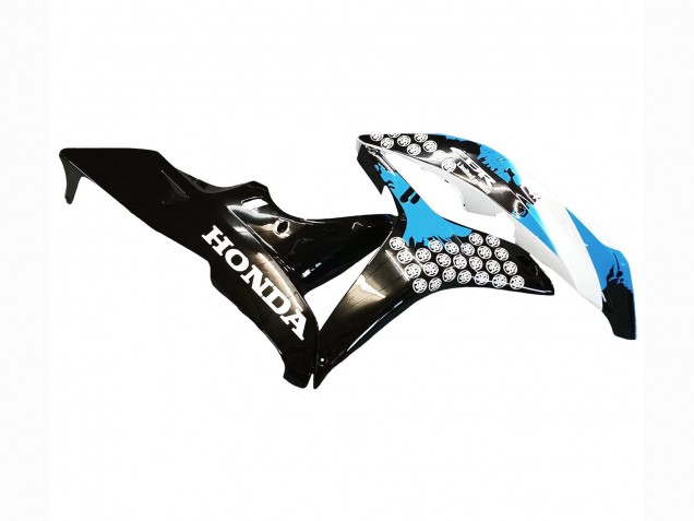 Carénages Moto Honda CBR600RR 2007-2008 - Blanc Bleu Clair Noir Brillant