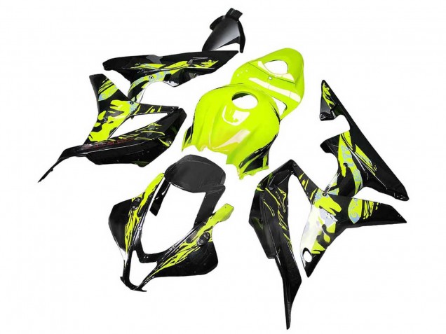 Carénages Moto Honda CBR600RR 2007-2008 - Jaune Noir Brillant