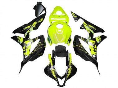 Carénages Moto Honda CBR600RR 2007-2008 - Jaune Noir Brillant