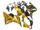 Carénages Moto Honda CBR600RR 2009-2012 - Or Noir Brillant
