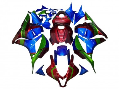 Carénages Moto Honda CBR600RR 2009-2012 - Bleu Rouge Vert