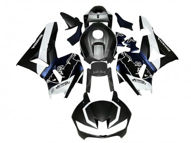 Carénages Moto Honda CBR600RR 2013-2026 - Noir Fibre de Carbone Blanc Bleu Red Bull
