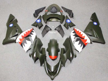 Carénages Moto Kawasaki ZX10R 2004-2005 - Argent Noir Ninja