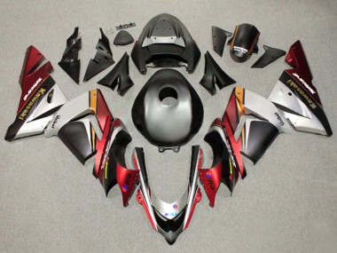 Carénages Moto Kawasaki ZX10R 2004-2005 - Noir Argent Rouge Orange