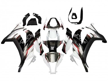 Carénages Moto Kawasaki ZX10R 2011-2015 - Blanc Noir Brillant Noir Mat Rouge