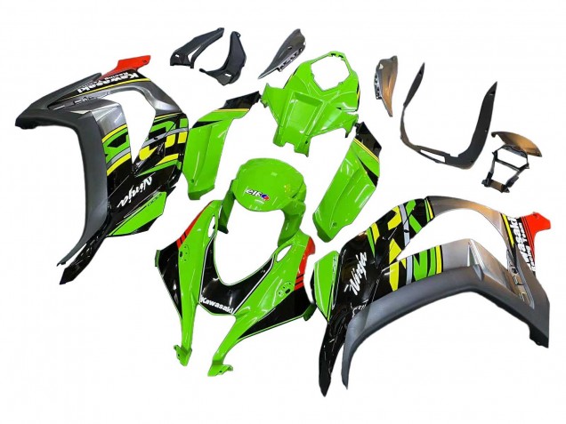 Carénages Moto Kawasaki ZX10R 2016-2020 - Vert Rouge Gris