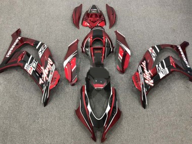 Carénages Moto Kawasaki ZX10R 2016-2020 - Rouge Marron Blanc Noir Brillant