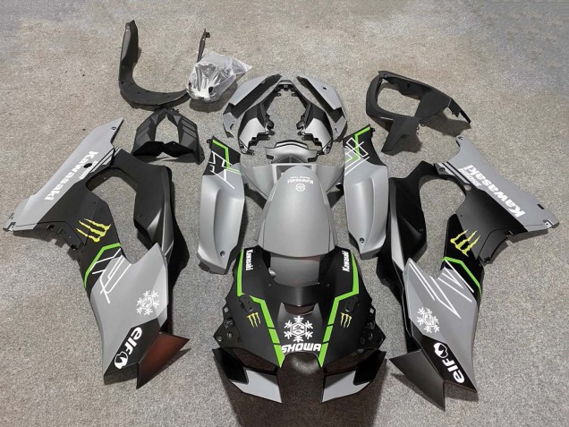 Carénages Moto Kawasaki ZX10R 2021-2026 - Gris Noir Mat Vert Blanc Elf Neige Monstre