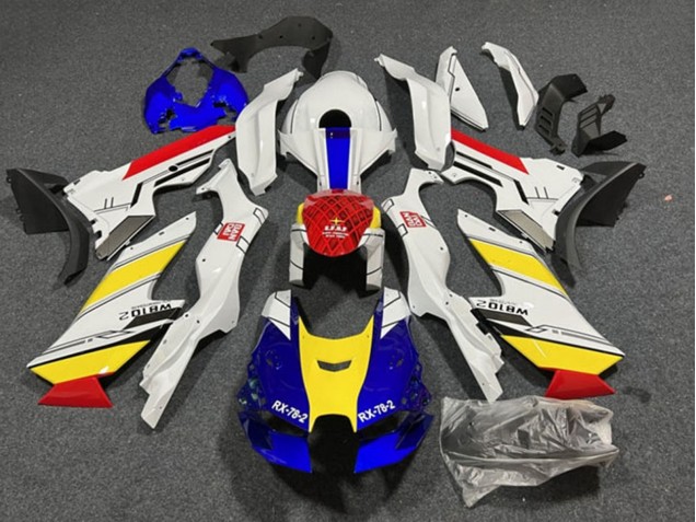 Carénages Moto Kawasaki ZX10R 2021-2026 - Blanc Bleu Rouge Jaune