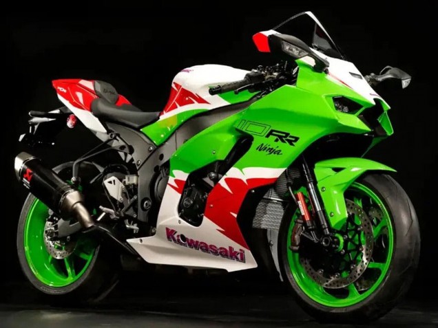 Carénages Moto Kawasaki ZX10R 2021-2026 - Blanc Vert Rouge