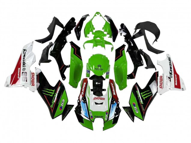 Carénages Moto Kawasaki ZX10R 2021-2025 - Vert Noir Blanc Rouge Bleu Showr Elf Monstre