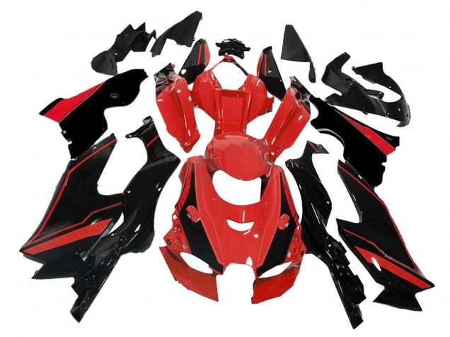 Carénages Moto Kawasaki ZX10R 2021-2026 - Rouge Noir Brillant