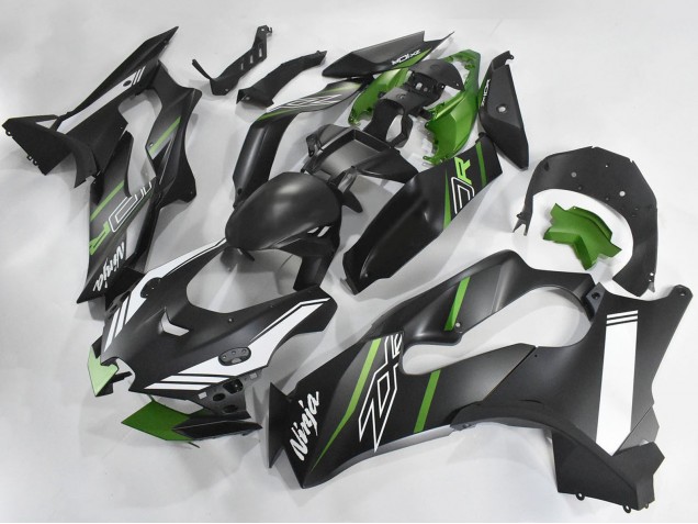 Carénages Moto Kawasaki ZX10R 2021-2026 - Noir Mat Vert Blanc