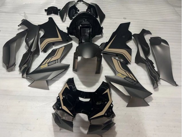 Carénages Moto Kawasaki ZX10R 2021-2026 - Noir Mat Noir Brillant Brun