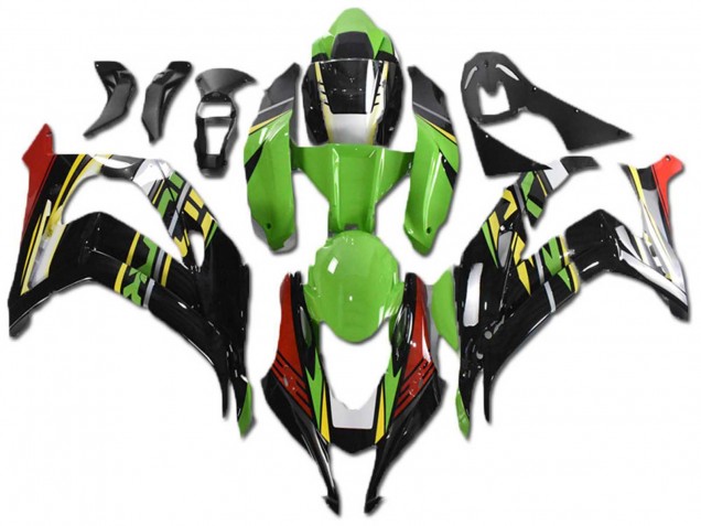 Carénages Moto Kawasaki ZX10R 2021-2026 - Vert Jaune Rouge Noir