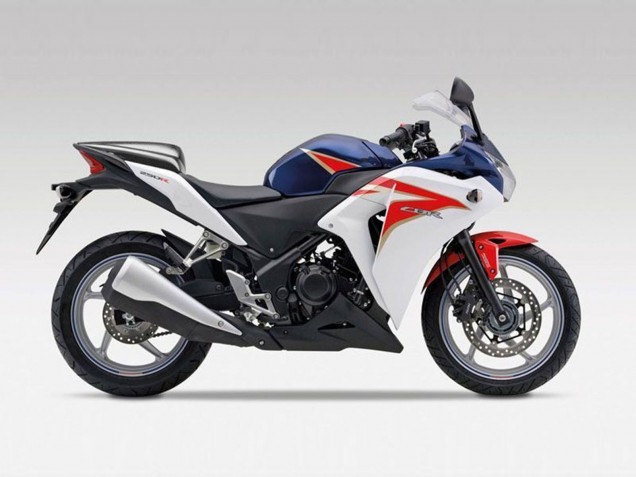 Carénages Moto Honda CBR250RR 2011-2015 - Blanc Rouge Bleu Foncé Bande