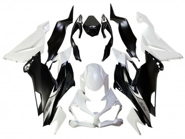 Kits Carénage Moto ABS Kawasaki ZX6R 2013-2018 - Blanc Noir Mat