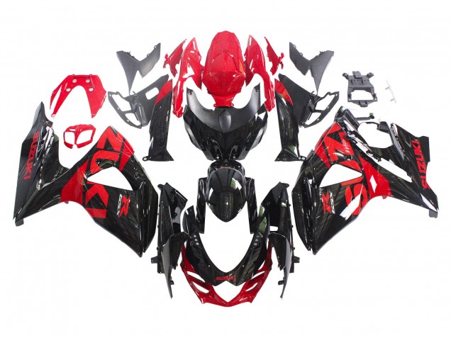 Kits Carénage Moto Suzuki GSXR 1000 2009-2016 - Noir Brillant Rouge