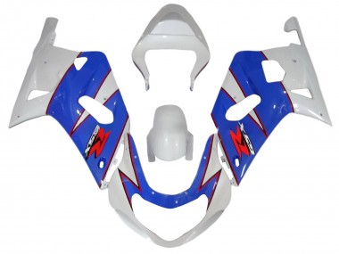 Carénages Moto Suzuki GSXR 600 / GSXR 750 2001-2003 - Blanc Bleu Rouge
