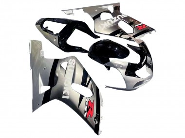 Carénage Moto Suzuki GSXR 600 / GSXR 750 2001-2003 - Argent Noir Brillant Rouge