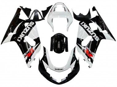 Carénages Moto Suzuki GSXR 600 / GSXR 750 2001-2003 - Blanc Noir Brillant Rouge