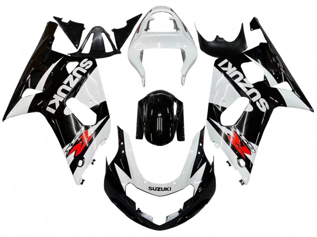 Carénages Moto Suzuki GSXR 600 / GSXR 750 2001-2003 - Blanc Noir Brillant Rouge