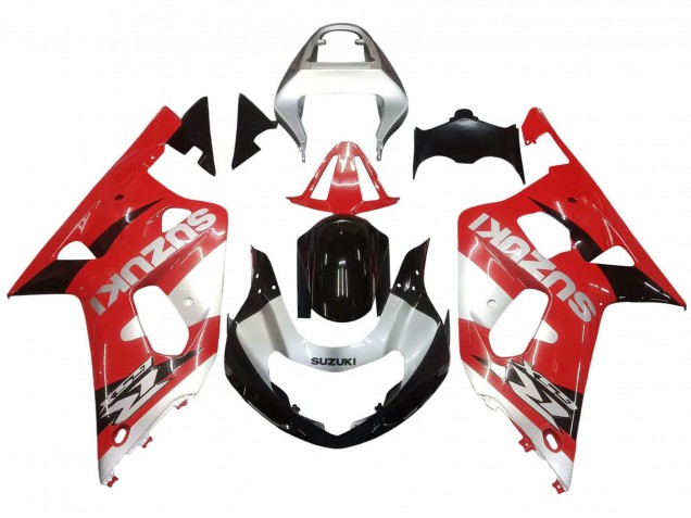 Carénage Moto Suzuki GSXR 600 / GSXR 750 2001-2003 - Rouge Blanc Noir Brillant