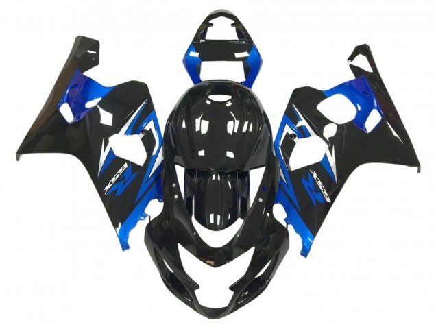 Carénages Moto Suzuki GSXR 600 / GSXR 750 2004-2005 - Noir Brillant Bleu