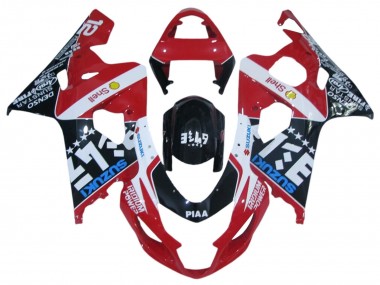 Carénages Moto Suzuki GSXR 600 / GSXR 750 2004-2005 - Rouge Blanc Noir Bleu
