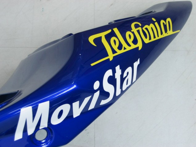 Carénages Moto Suzuki GSXR 600 / GSXR 750 2004-2005 - Bleu Blanc Jaune Vert Telefumica Motul MoviStar