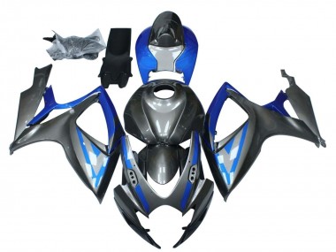Carénages Moto Suzuki GSXR 600 / GSXR 750 2006-2007 - Bleu Gris Noir