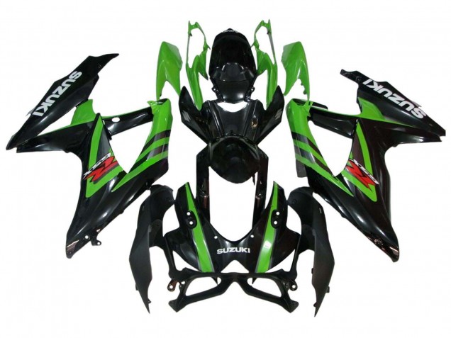 Carénages Moto Suzuki GSXR 600 / GSXR 750 2008-2010 - Vert Noir Brillant
