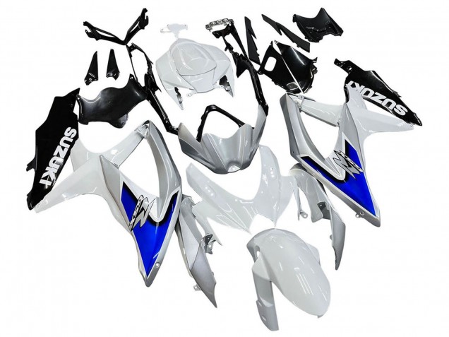 Carénages Moto Suzuki GSXR 600 / GSXR 750 2008-2010 - Blanc Argent Bleu Noir