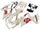 Carénages Moto Suzuki GSXR 600 / GSXR 750 2008-2010 - Crème Blanc Rouge Noir