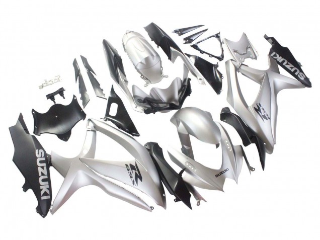 Carénages Moto Suzuki GSXR 600 / GSXR 750 2008-2010 - Argent Noir Mat
