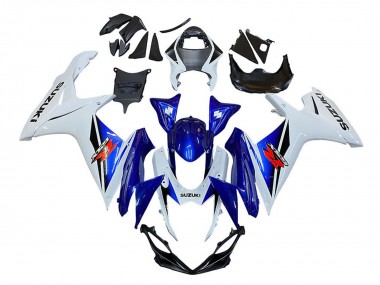 Carénage Moto Suzuki GSXR 600 / GSXR 750 2011-2024 - Blanc Bleu Rouge