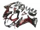 Carénages Moto Suzuki GSXR 600 / GSXR 750 2011-2024 - Noir Brillant Rouge Flamme