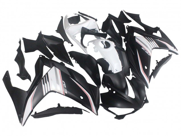 Carénage Moto Yamaha YZF R3/R25 2015-2018 - Blanc Rouge Noir Mat