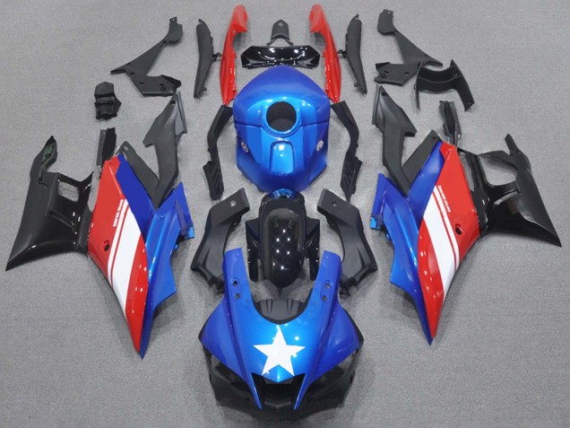 Carénages Moto Yamaha YZF R3/R25 2015-2018 - Bleu Blanc Rouge Noir