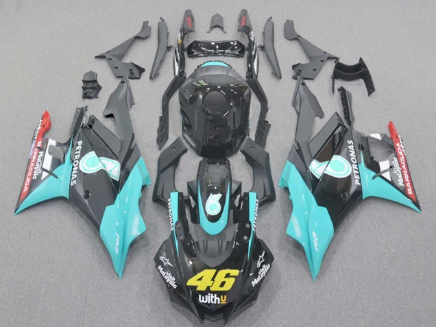 Carénages Moto Yamaha YZF R3/R25 2022-2024 - Bleu Clair Rouge Noir Petronas 46