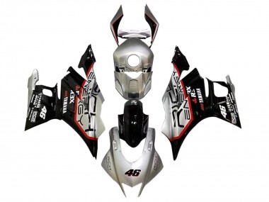 Carénages Moto Yamaha YZF R3/R25 2022-2024 - Argent Rouge Noir 46